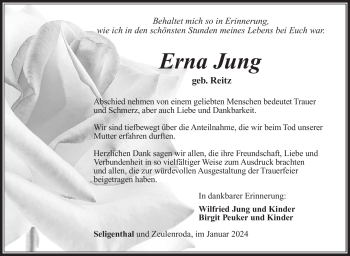Traueranzeige von Erna Jung von 80048