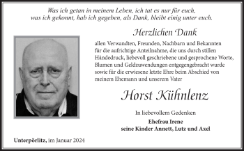 Traueranzeige von Horst Kühnlenz von 80048
