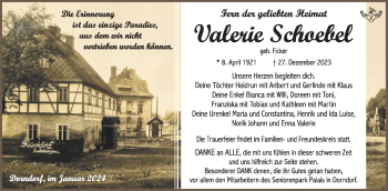 Traueranzeige von Valerie Schoebel von 80048