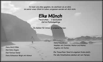 Traueranzeige von Elke Münch von Frankenpost