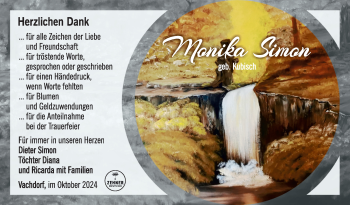 Traueranzeige von Monika Simon von Südthüringer Presse