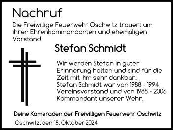 Traueranzeige von Stefan Schmidt von Frankenpost