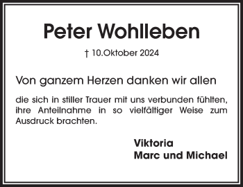 Traueranzeige von Peter Wohlleben von Neue Presse Coburg