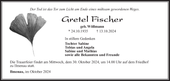 Traueranzeige von Gretel Fischer von Südthüringer Presse