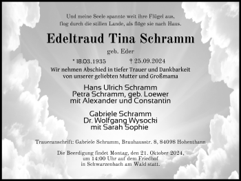 Traueranzeige von Edeltraud Schramm von Frankenpost