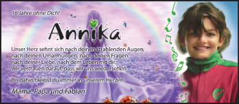 Traueranzeige von Annika  von Neue Presse Coburg