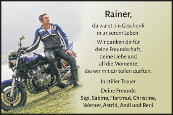 Traueranzeige von Rainer  von Frankenpost