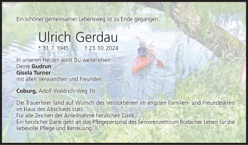 Traueranzeige von Ulrich Gerdau von Neue Presse Coburg