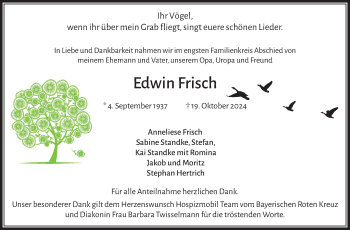 Traueranzeige von Edwin Frisch von Frankenpost