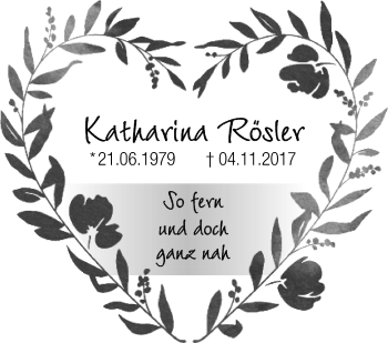 Traueranzeige von Katharina Rösler von Neue Presse Coburg