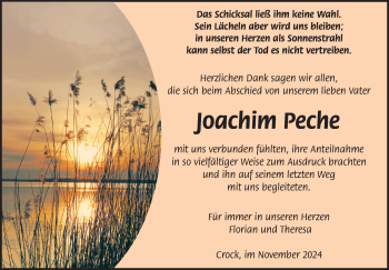 Traueranzeige von Joachim Peche von Südthüringer Presse