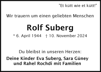 Traueranzeige von Rolf Suberg von Frankenpost