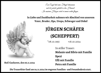 Traueranzeige von Jürgen Schäfer von Frankenpost