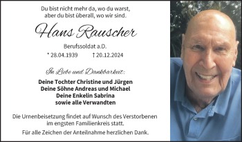 Traueranzeige von Hans Rauschert von Neue Presse Coburg