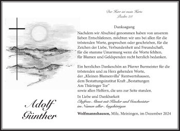 Traueranzeige von Adolf Günther von Südthüringer Presse