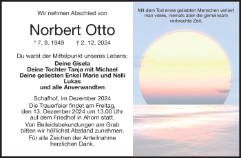 Traueranzeige von Norbert Otto von Neue Presse Coburg