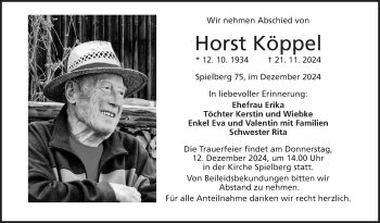 Traueranzeige von Horst Köppel von Frankenpost