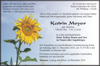 Traueranzeige von Katrin Meyer von Südthüringer Presse