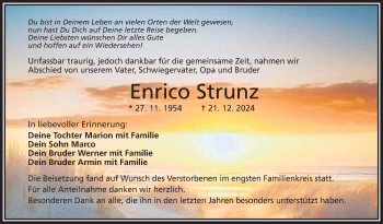 Traueranzeige von Enrico Strunz von Frankenpost