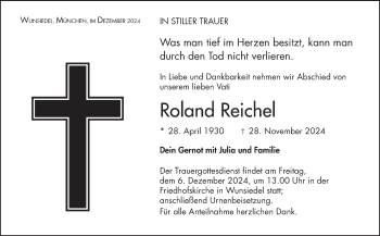 Traueranzeige von Roland Reichel von Frankenpost