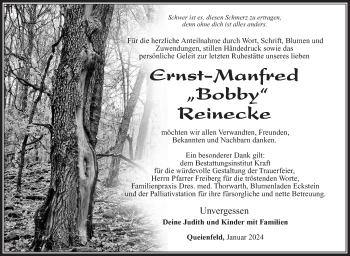Traueranzeige von Ernst-Manfred Reinecke von Südthüringer Presse