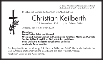 Traueranzeige von Christian Keilberth von Frankenpost