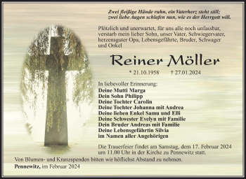 Traueranzeige von Reiner Möller von Südthüringer Presse