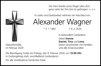 Traueranzeige von Alexander Wagner von Frankenpost
