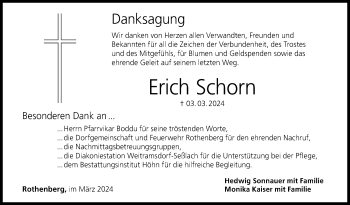 Traueranzeige von Erich Schorn von Neue Presse Coburg