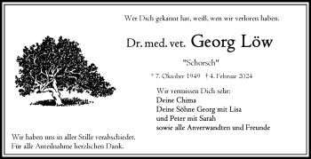 Traueranzeige von Georg Löw von Frankenpost
