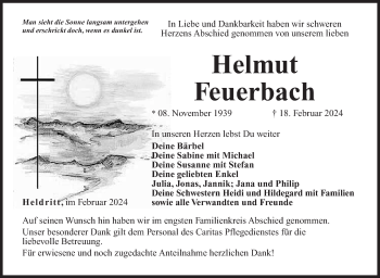 Traueranzeige von Helmut Feuerbach von Neue Presse Coburg