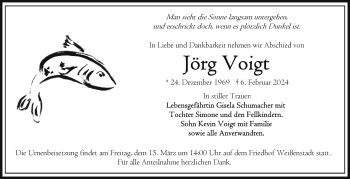 Traueranzeige von Jörg Voigt von Frankenpost