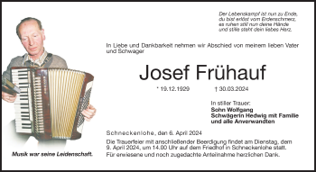 Traueranzeige von Josef Frühauf von Neue Presse Coburg