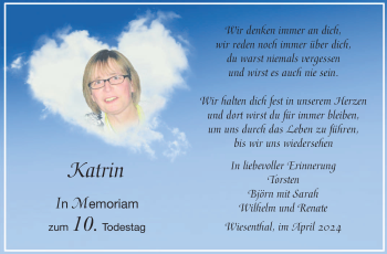 Traueranzeige von Katrin Seifert von Südthüringer Presse