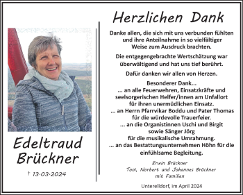 Traueranzeige von Edeltraud Brückner von Neue Presse Coburg