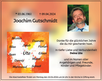 Traueranzeige von Joachim Hutschmidt von Neue Presse Coburg