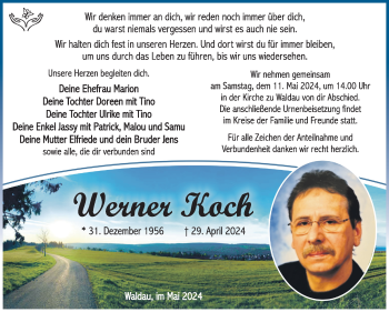 Traueranzeige von Werner Koch von Südthüringer Presse
