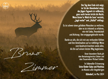 Traueranzeige von Bruno Zimmer von Südthüringer Presse