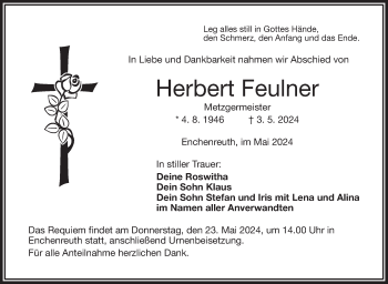 Traueranzeige von Herbert Feulner von Frankenpost