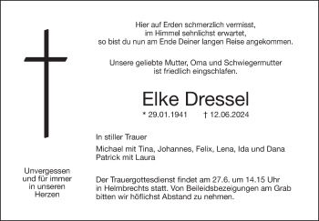 Traueranzeige von Elke Dressel von Frankenpost