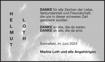Traueranzeige von Helmut Loth von Neue Presse Coburg