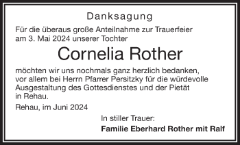Traueranzeige von Cornelia Rother von Frankenpost
