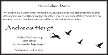 Traueranzeige von Andreas Hergt von Südthüringer Presse