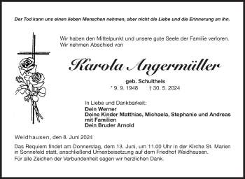 Traueranzeige von Karola Angermüller von Neue Presse Coburg