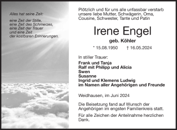 Traueranzeige von Irene Engel von Neue Presse Coburg