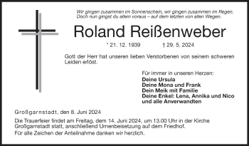 Traueranzeige von Roland Reißenweber von Neue Presse Coburg