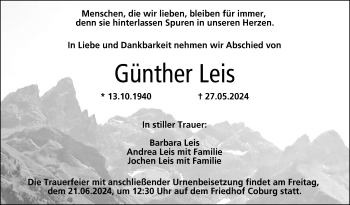 Traueranzeige von Günther Leis von Neue Presse Coburg