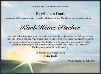 Traueranzeige von Karl-Heinz Fischer von Südthüringer Presse