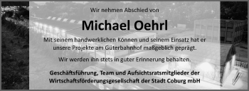 Traueranzeige von Michael Oehrl von Neue Presse Coburg