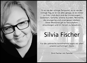 Traueranzeige von Silvia Fischer von Neue Presse Coburg